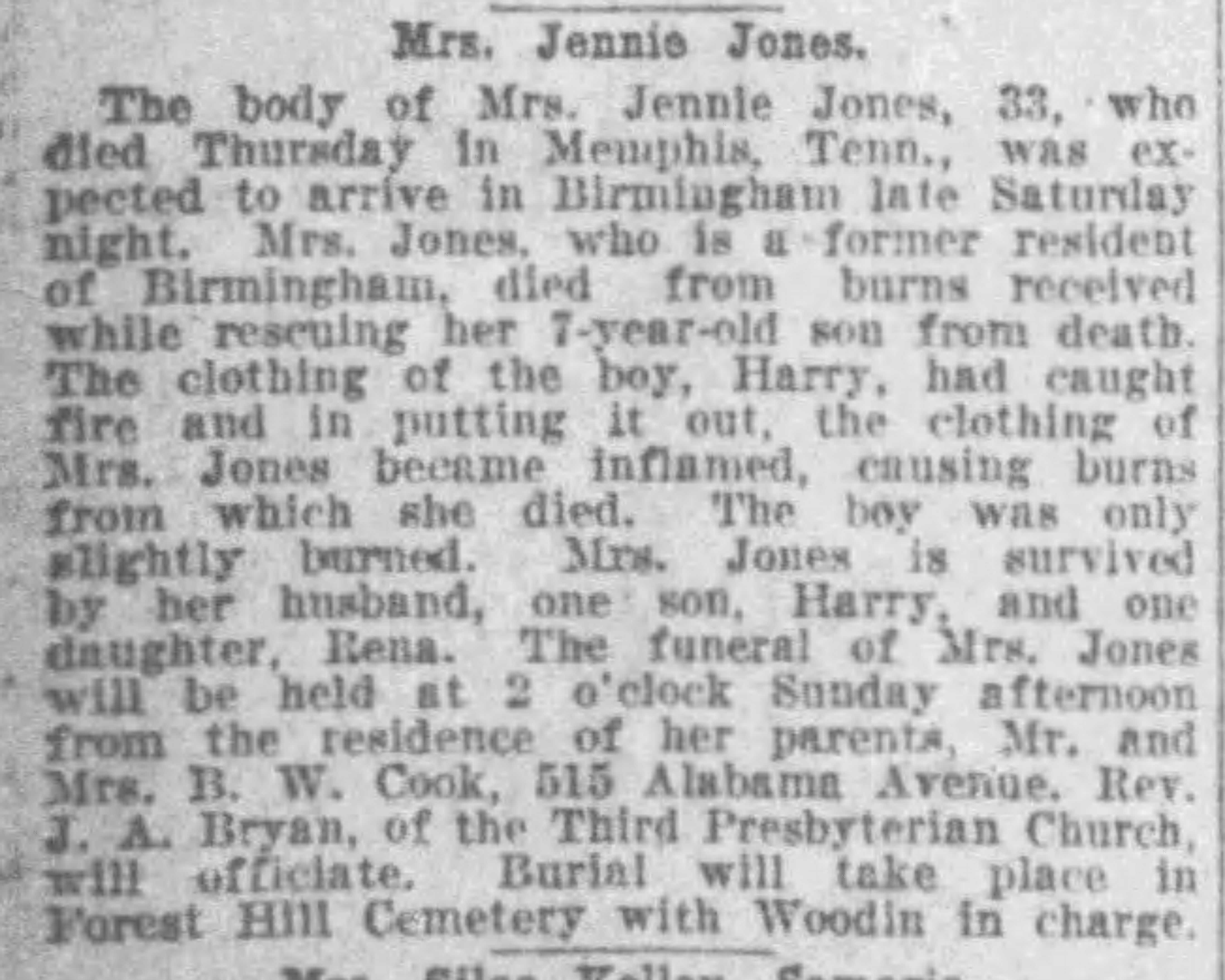 Jennie Jones obituary